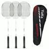 YAKS 3pcs 3U Badminton Racket Set Full Carbon Professional Ultra Light High Elastic Adult Student Training Durable Type view 1