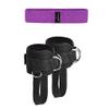 Pteanecay 2 Pcs Gym Ankle Strap for Cable Machine,Ankle Strap to Lift the Butts, Glute Workouts & Tone the Legs Replacement Parts Accessories, Black&Purple view 1