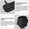 Pteanecay 2 Pcs Gym Ankle Strap for Cable Machine,Ankle Strap to Lift the Butts, Glute Workouts & Tone the Legs Replacement Parts Accessories, Black&Purple view 2