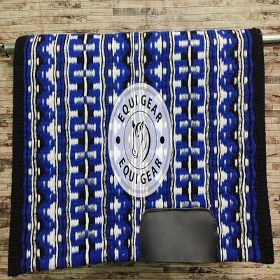 EQUIGEAR Horse Western Show Saddle pad/New Zealand Wool Western Saddle Blanket Top Wool Pad Sensor Flex (Customization Available) a3 (34x32)