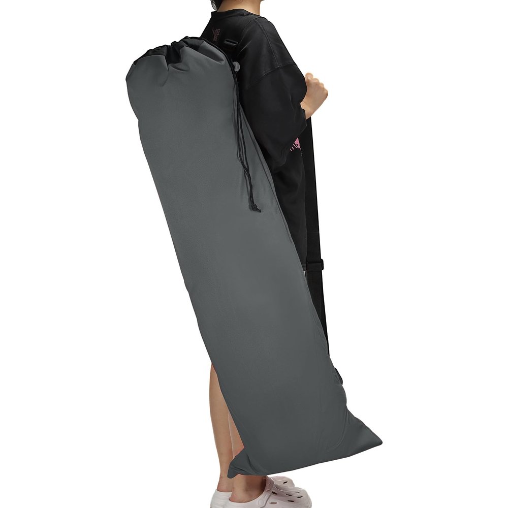 PATIKIL 48 Inch Camp Chair Replacement Bag, Foldable Camping Chair Bag 900D Oxford Large Mouth Carry Bag with Adjustable Shoulder Strap for Outdoor Camping, Gray