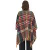 EUBUY Women Shawl with Sleeves, Women's Blanket Shawl Wraps with Tassel, Winter Open Front Plaid Poncho Cape view 4
