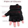 SteJar Fingerless Tactical Gloves, Cycling Gloves with Hard Knuckle for Outdoor Sports Training Paintball Hunting Motorcycling (Black,XL) view 3
