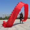 CMYUN Dragon Poi Rainbow Shaking Dragon Poi Kite, Silk Dragon Ribbon Dancer Streamer with Head, Art Dance Flag for Fitness Juggling Gym Practice, 6/8/10m Ribbon (Color : Red, Size : Length - 8m/26ft) view 2