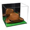 Better Display Cases Acrylic Cowboy Hat Display Case with Mirror Case and Turf Base - 16" x 13" x 12" (A024-B/V61B) view 1