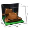 Better Display Cases Acrylic Cowboy Hat Display Case with Mirror Case and Turf Base - 16" x 13" x 12" (A024-B/V61B) view 2