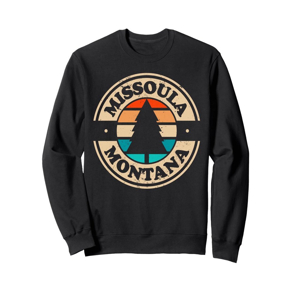 Missoula Montana MT Vintage Graphic Retro 70s Souvenir 80s Sweatshirt