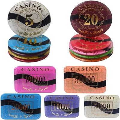 Yarsanor 25 pcs Texas Hold'em Poker Chips, Poker Counting Game Chips Casino Chips Monte Carlo Games, Crystal for Texas Holdem Blackjack Casino Grade Chips (Color : 25 Pcs, Size : $10)