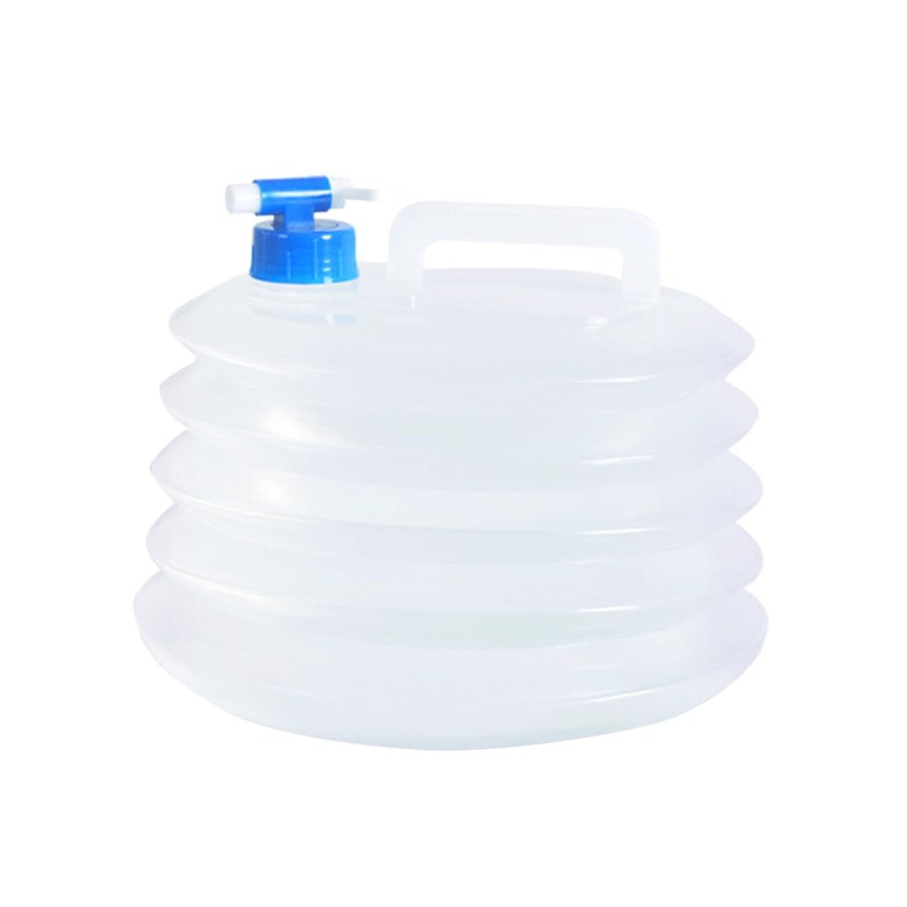 INOOMP Pe Folding Water Bucket Portable Water Storage Container for Camping Hiking Outdoor Activities Food Grade Pe Material Space-saving Design for Travel
