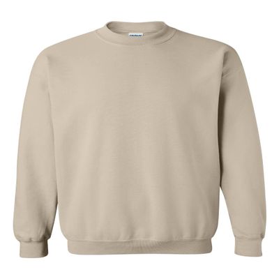 Gildan Mens, Fleece Heavy Blend Single Crewneck Sweatshirt, (G1800)., Sand (1-pack)