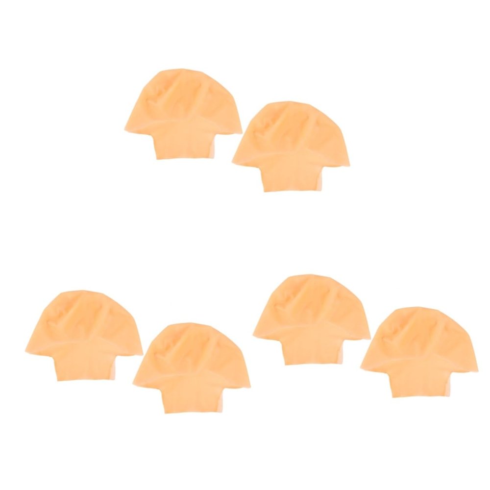 FOMIYES 6pcs Latex Bald Caps for Adults Realistic Bald Costume Accessory for Cosplay Halloween Parties and Performance Events
