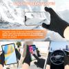 3PCS Winter Beanie Hat Scarf Touchscreen Gloves Set for Men and Women, Knitted Fleece Lined Hats Thermal Gloves Long Scarf(Black) view 4