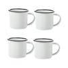 VANZACK 4pcs Enamel Mugs Retro Vintage Mugs Handle Handheld Water Cups Thick Milk Portable Tea Cups for Boys and Girls Adults view 1