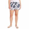 Nautica Ladies Poll On Linen Shorts, Blue Palm Print, XL view 2
