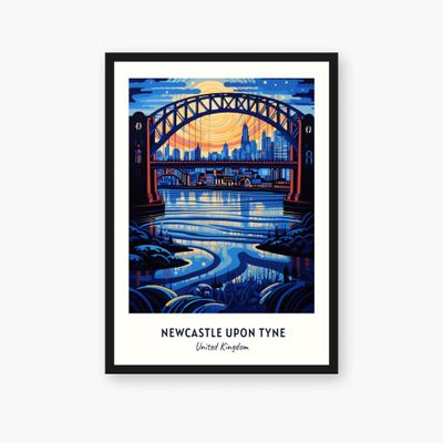 Newcastle upon Tyne Travel Print, Newcastle upon Tyne - United Kingdom