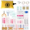 10 Packs Galaxy 151 Pcs First Aid Kits Small for Survival Emergency Trauma Military Tactical Medical School Office Home Hunting Camping Hiking Fishing Outdoor IFAK EMT Yellow Bag view 3