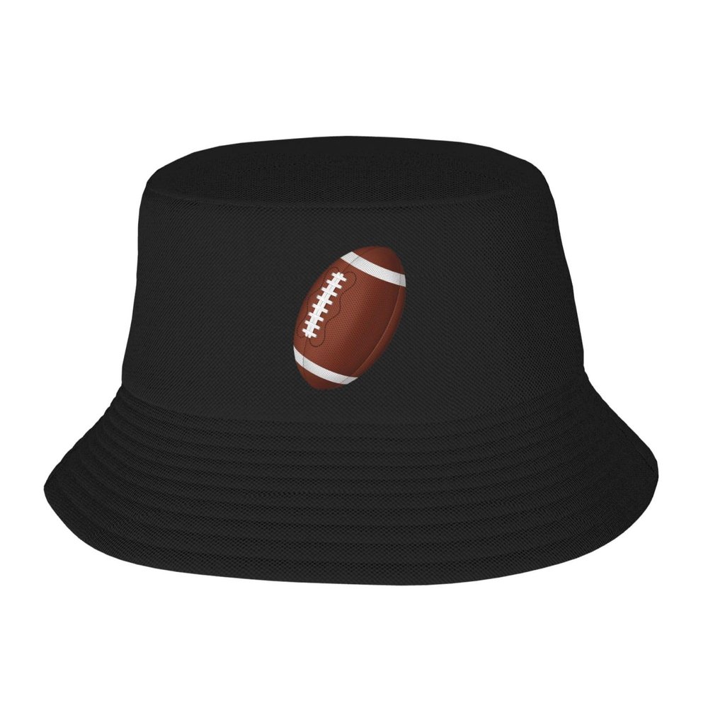 Wikjxiz Clipart-American-Football Black Fisherman Cap Seasons Hat Mens/Womens Bucket Hats Outdoor Sports Travel