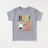 Boo I am Two Halloween Toddler Shirt for Boys Girls Kids Birthday Party Outfit (Youth Small, WHITE) view 2