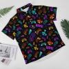 AMHebe Hawaiian Shirts Casual Button Down Short Sleeve Beach for Men (X-Small, Gamepad Icon) view 2