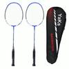YAKS 2pcs 4U4 Full Carbon Professional Ultra Light High Elastic Adult Student Training Badminton Racket Durable Type Blue view 1