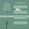 YAKS 2pcs 4U4 Full Carbon Professional Ultra Light High Elastic Adult Student Training Badminton Racket Durable Type Blue view 3