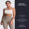 Aoxjox High Waisted Workout Leggings for Women Tummy Control Buttery Soft Yoga Metamorph Deep V Pants 26" (Driftwood, Medium) view 3