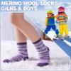 DOSKONI Kids Merino Wool Hiking Socks for Boys Girls Toddlers Thermal Winter Warm Thick Crew Boot Snowboarding Gift Socks 6 Pairs Snowflake B,8-12 Year Old view 3
