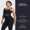 Aoxjox High Waisted Workout Leggings for Women Tummy Control Buttery Soft Yoga Metamorph Deep V Pants 26" (Cloud Black, Large) view 4