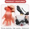 Nirvany 50 Pairs Field Dressing Gloves Deer Hunting Gutting Gloves with Long and Short Dressing Gut Mittens Combo Pack Hunting Cleaning Accessories (50 Pairs Red) view 4