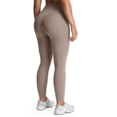 Aoxjox High Waisted Workout Leggings for Women Tummy Control Buttery Soft Yoga Metamorph Deep V Pants 26" (Driftwood, Large)