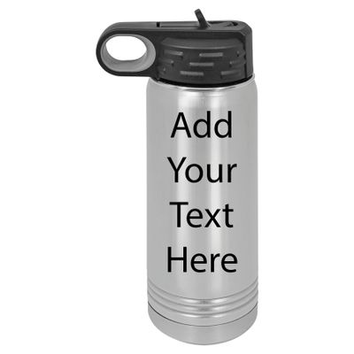 Customized Polar Camel 20 oz. Water Bottle Personalized With Your Text (Stainless Steel)