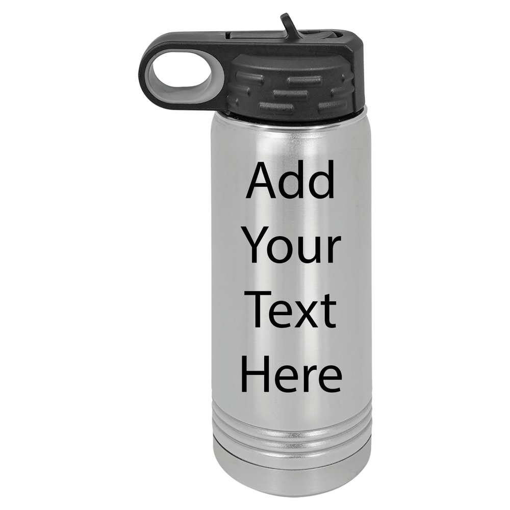 Customized Polar Camel 20 oz. Water Bottle Personalized With Your Text (Stainless Steel)