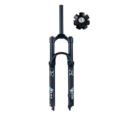 BOXKAT Travel 140mm Magnesium Alloy 26inch Mountain Bike Front Fork, Suspension Forks Straight/Tapered Tube Pressure Shock Absorber (Color : Straight Manual Lockout, Size : 26)