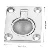 48 X 38Mm Boat Locker Hatch Latch Cabinet Flush Mount Rings Pull Handle Marine Surfing Hardware 316 Stainless Steel view 2