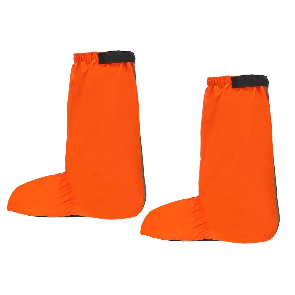 PATIKIL Waterproof Shoe Covers, Zipper Rain Shoe Cover Snow Boot Covers Protective Overshoes for Outdoor Activities, M, Orange