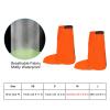 PATIKIL Waterproof Shoe Covers, Zipper Rain Shoe Cover Snow Boot Covers Protective Overshoes for Outdoor Activities, M, Orange view 2