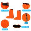 PATIKIL Waterproof Shoe Covers, Zipper Rain Shoe Cover Snow Boot Covers Protective Overshoes for Outdoor Activities, M, Orange view 4
