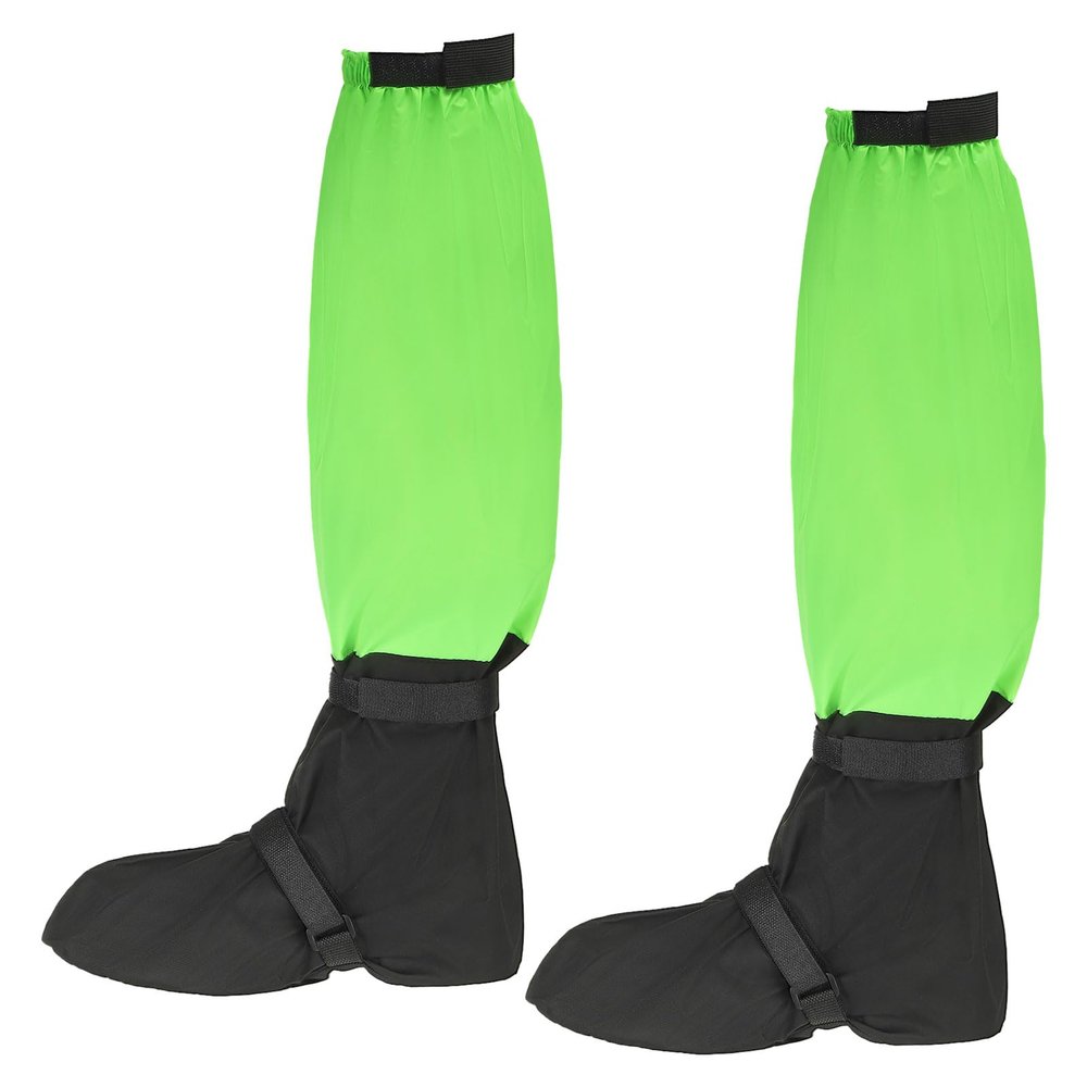 PATIKIL Waterproof Shoe Covers, Zipper Rain Shoe Cover Snow Boot Covers Protective Overshoes for Outdoor Activities, M, Green, Black