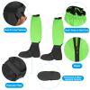 PATIKIL Waterproof Shoe Covers, Zipper Rain Shoe Cover Snow Boot Covers Protective Overshoes for Outdoor Activities, M, Green, Black view 3