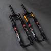 Shoulder Control Mountain Bike Front Fork 29inch, Aluminum Alloy Travel 120mm Straight Tube Threadless Steerer Black (Color : Black Gold Tube, Size : 29) view 3
