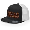 RIVEMUG Old Gold Texas State Trucker Hat Flat Bill High Crown Adjustable Western Cowboy Rodeo Cap view 1