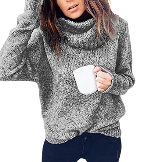Akivide Fall Winter Turtle Neck Oversized Pullover Sweater for Women Trendy Long Sleeve Loose Casual Knit Clothes 2024 Plus Size