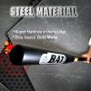 28in Steel Baseball Bat, 2lbs Heavy Duty 2in Barrel Weighted Steel Baseball Bat Metal Bats, Black view 2