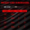 28in Steel Baseball Bat, 2lbs Heavy Duty 2in Barrel Weighted Steel Baseball Bat Metal Bats, Black view 3