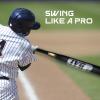 28in Steel Baseball Bat, 2lbs Heavy Duty 2in Barrel Weighted Steel Baseball Bat Metal Bats, Black view 4