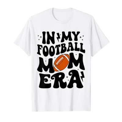 In My Football Mom Era Cute Groovy Football T-Shirt
