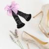 Amosfun 5 Pairs Lace Bow Socks for Women Breathable Fishnet No-Show Ankle Socks with Cute Bow Design Ideal for Casual Wear and Lolita Fashion view 2
