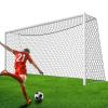YUXUXU Professional Soccer Goal Net Replacement 24x8FT [8.4lbs, 4mm Nylon], Upgraded Weather Resistance, Enhanced Break Strength, Superior Abrasion Resistance- Classic Black (Net Only) view 1