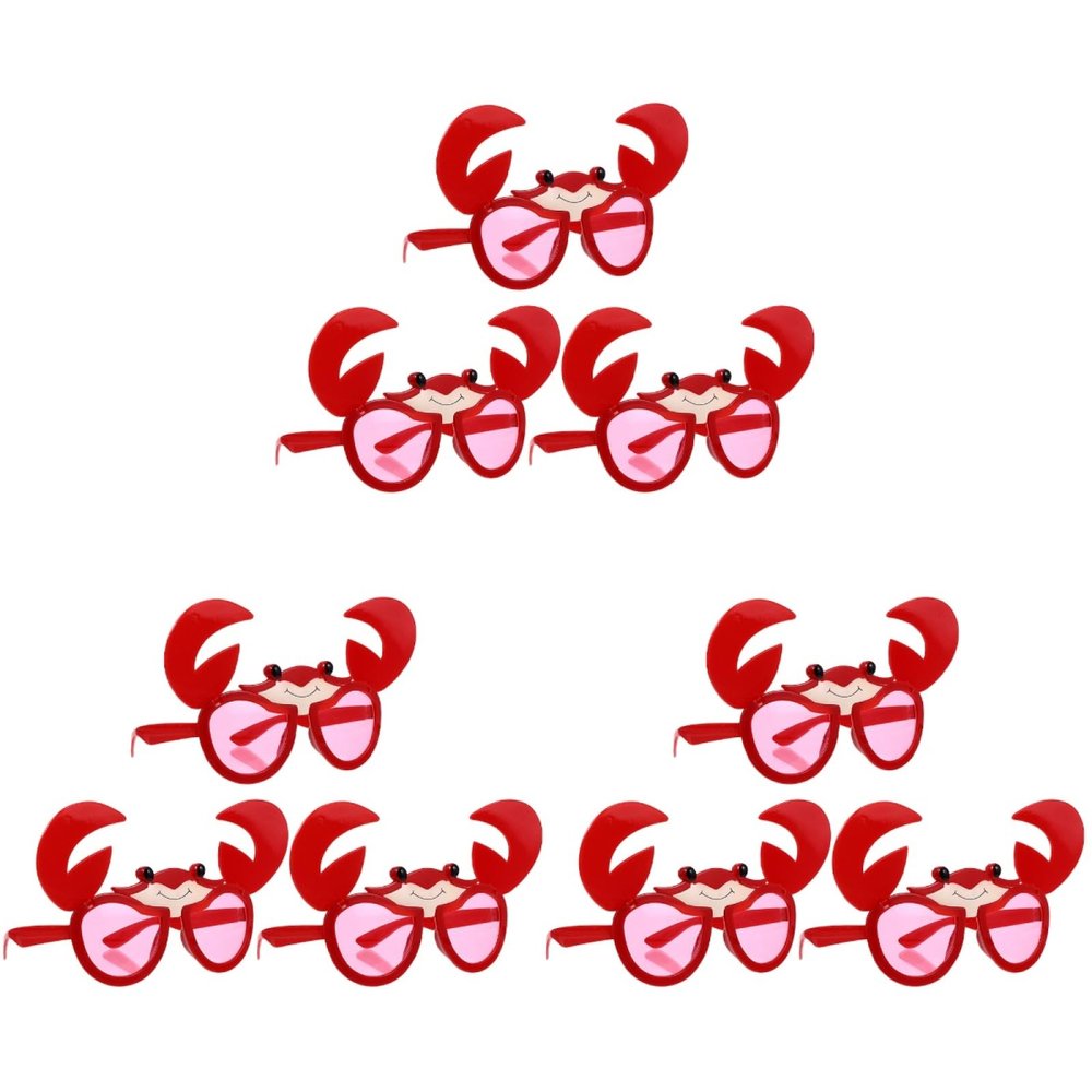 BESTOYARD 9Pcs Crab Glasses for Kids C Beach Party Sunglasses & Photo Decorations