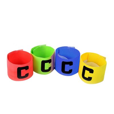 BESPORTBLE Elastic Nylon Soccer Captain Armbands c Word Logo White for Football Soccer Team Sports